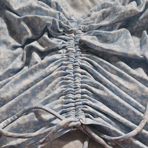 Almost Famous Light Blue Ruched Blouse - Picture 3 of 5